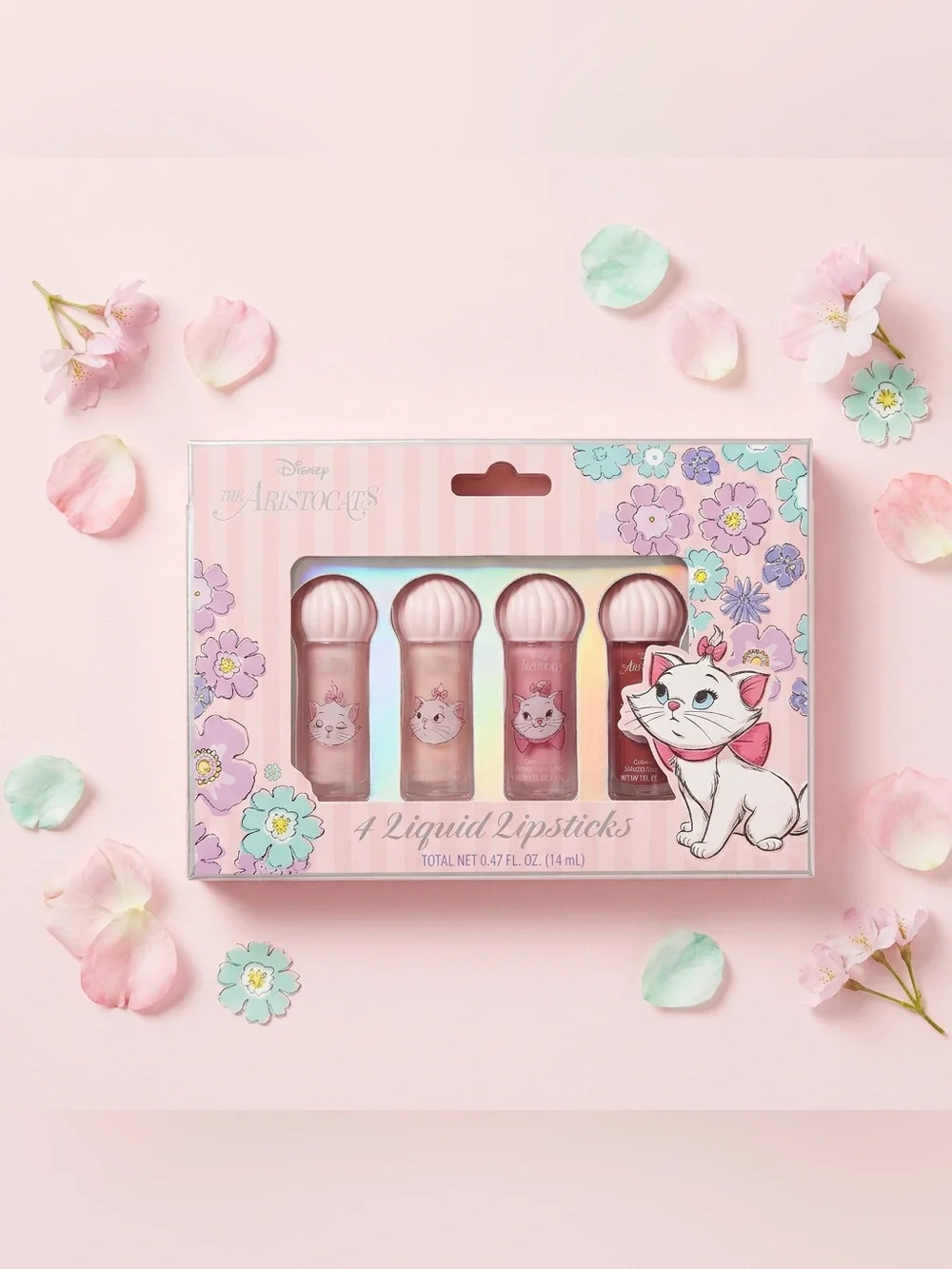 Disney Aristocats Marie Liquid Lipstick Set 4 Pack Pink Collection